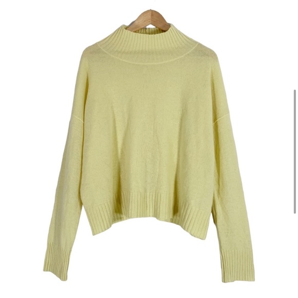 Free People Poppy Cashmere Sweater Size Large Yellow - Picture 2 of 5